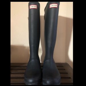 Hunter Rain Boots -  Black Matte Adjustable